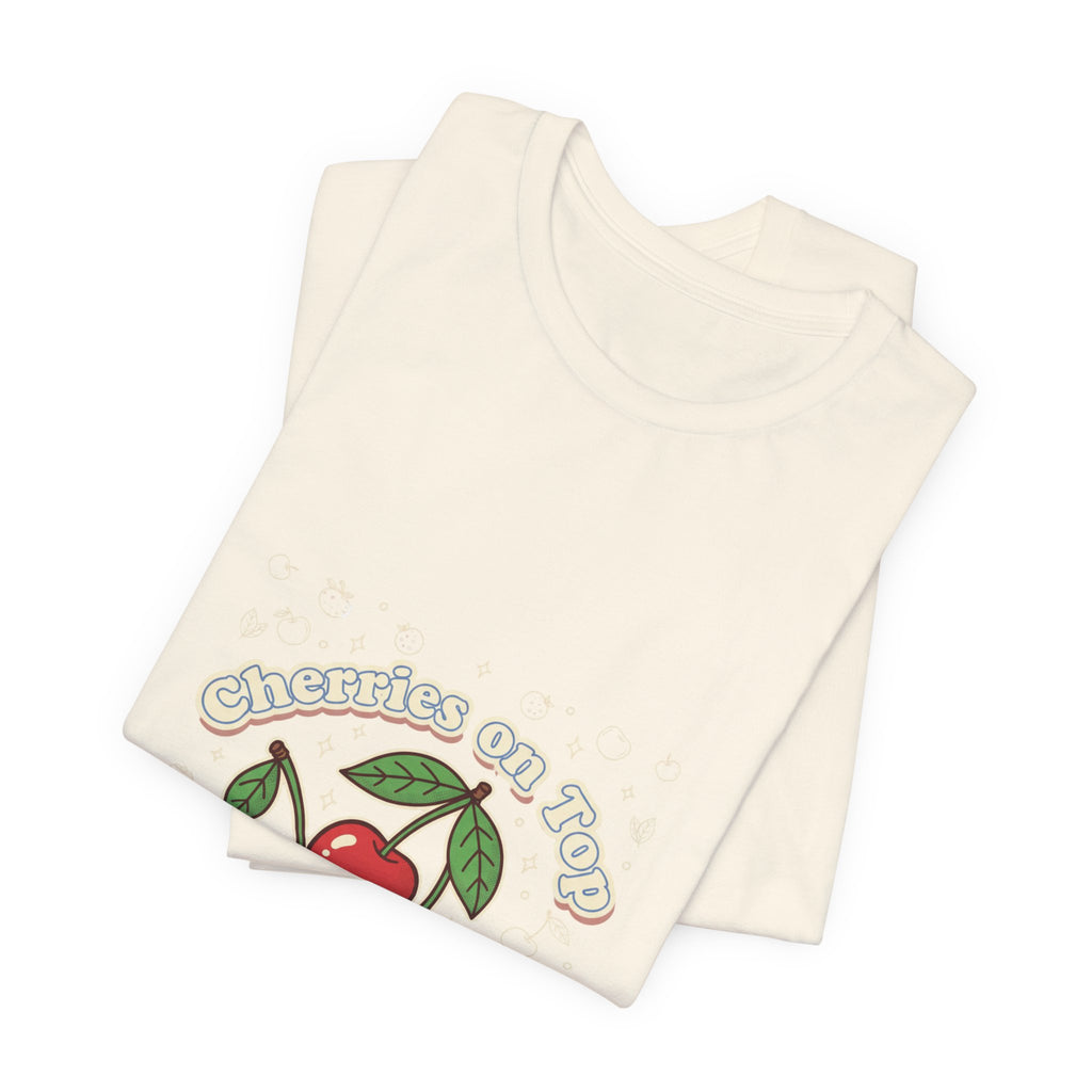 Cherries on Top Tee | Cherry Design Shirt, Retro Kawaii Fruit Graphic