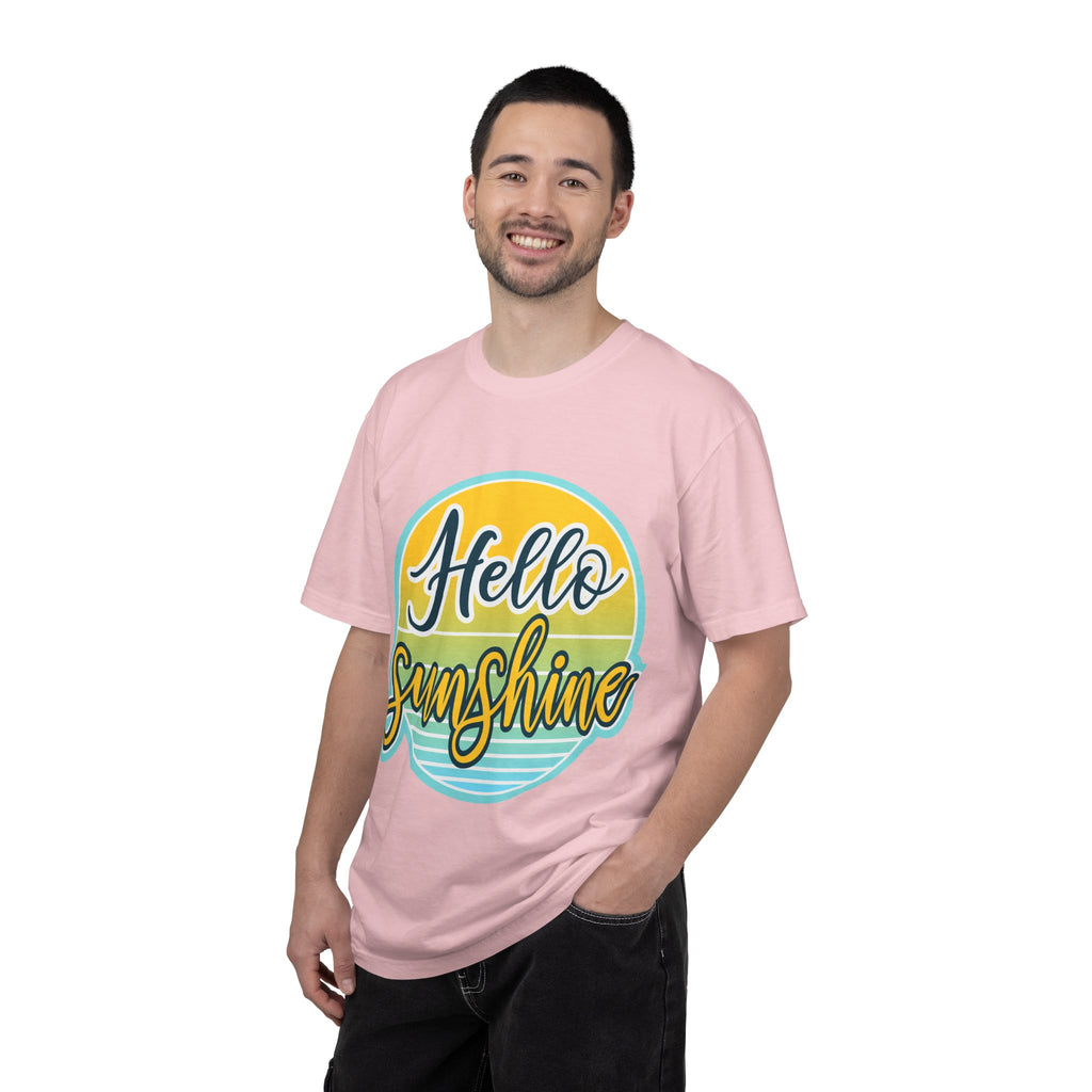 Hello Sunshine T-Shirt — Retro Sun Graphic Tee for Bright, Sunny Vibes
