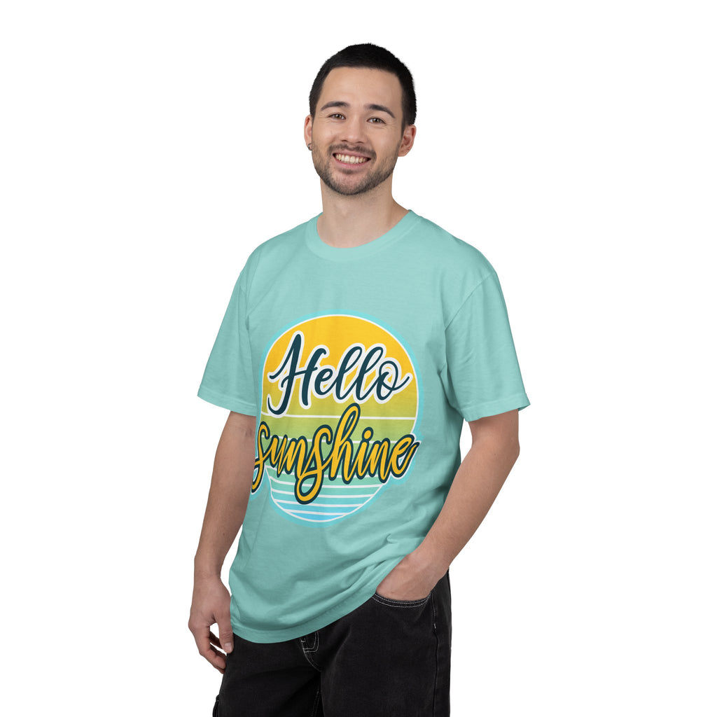 Hello Sunshine T-Shirt — Retro Sun Graphic Tee for Bright, Sunny Vibes