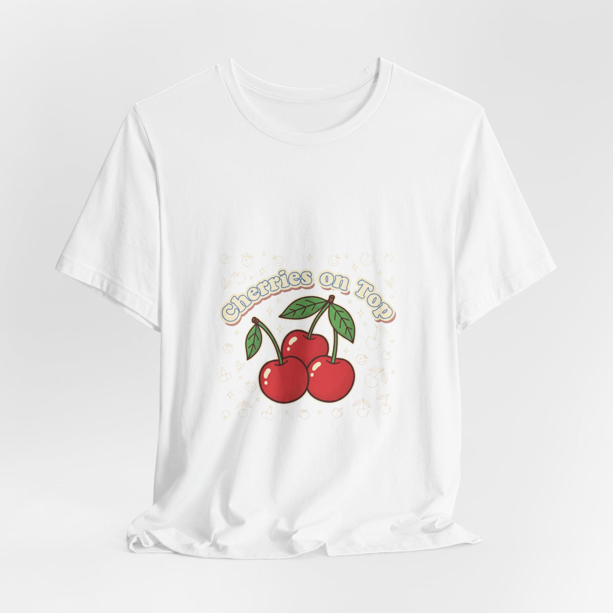 Cherries on Top Tee | Cherry Design Shirt, Retro Kawaii Fruit Graphic