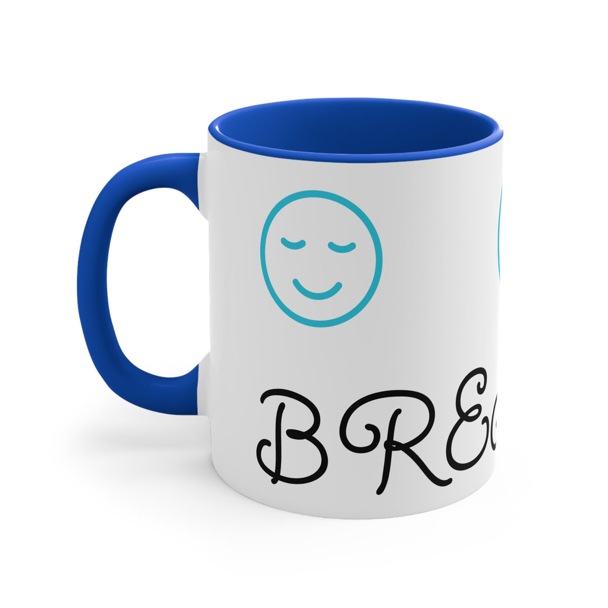 Calm Creator Accent Mug — 'BREATHE' Relaxation Coffee Cup