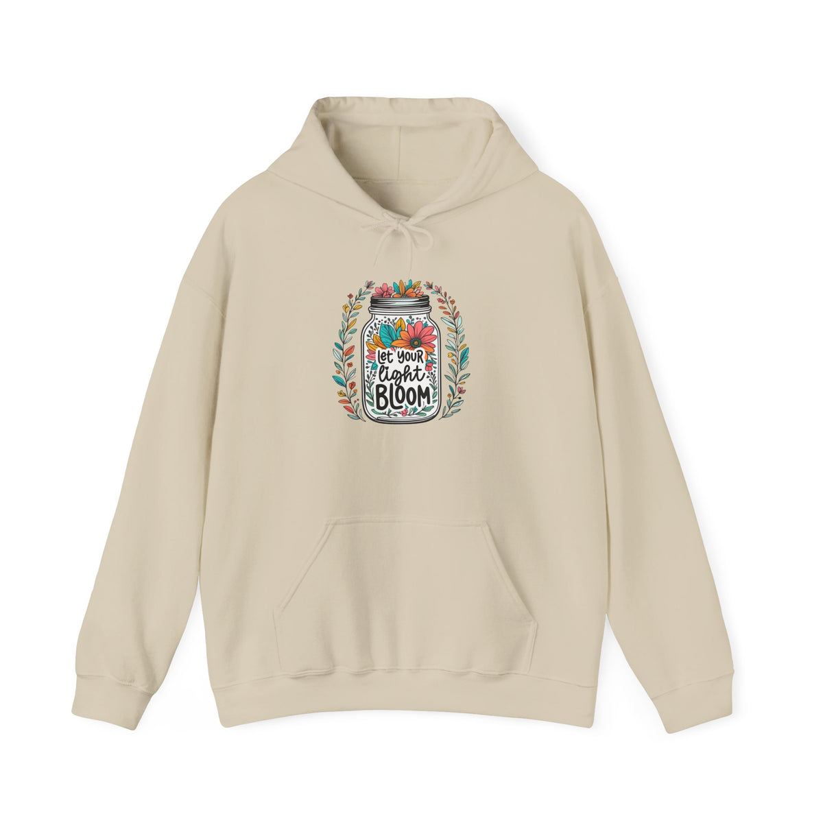Bloom Jar Hoodie – "Let Your Heart Bloom" Floral Mason Jar Sweatshirt