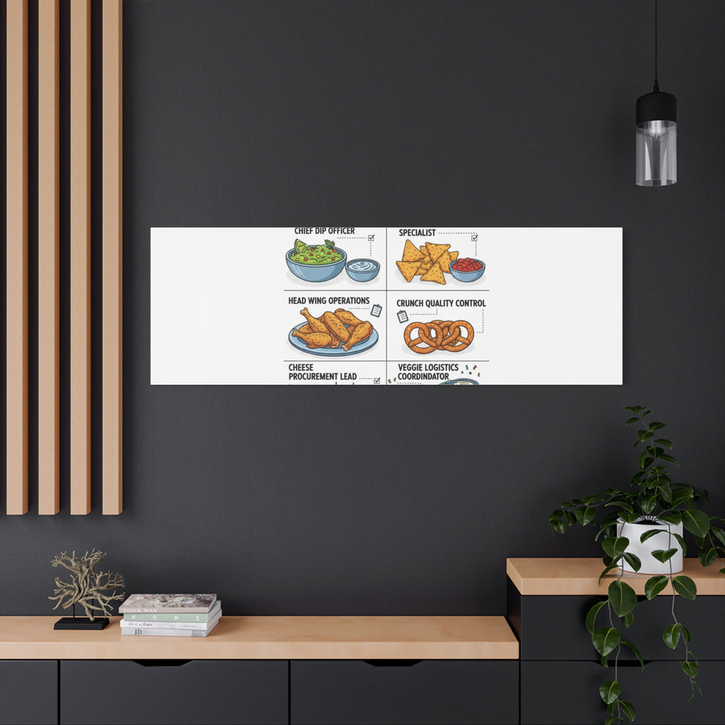 Game Day Snack Logistics Canvas, Dip Strategist Poster | Game Day Blueprint