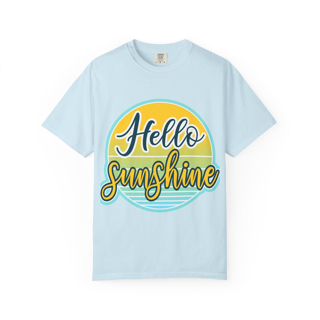 Hello Sunshine T-Shirt — Retro Sun Graphic Tee for Bright, Sunny Vibes