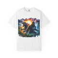 Sunset Kaiju Battle T-Shirt | King Kong and T-Rex Dinosaur Illustration