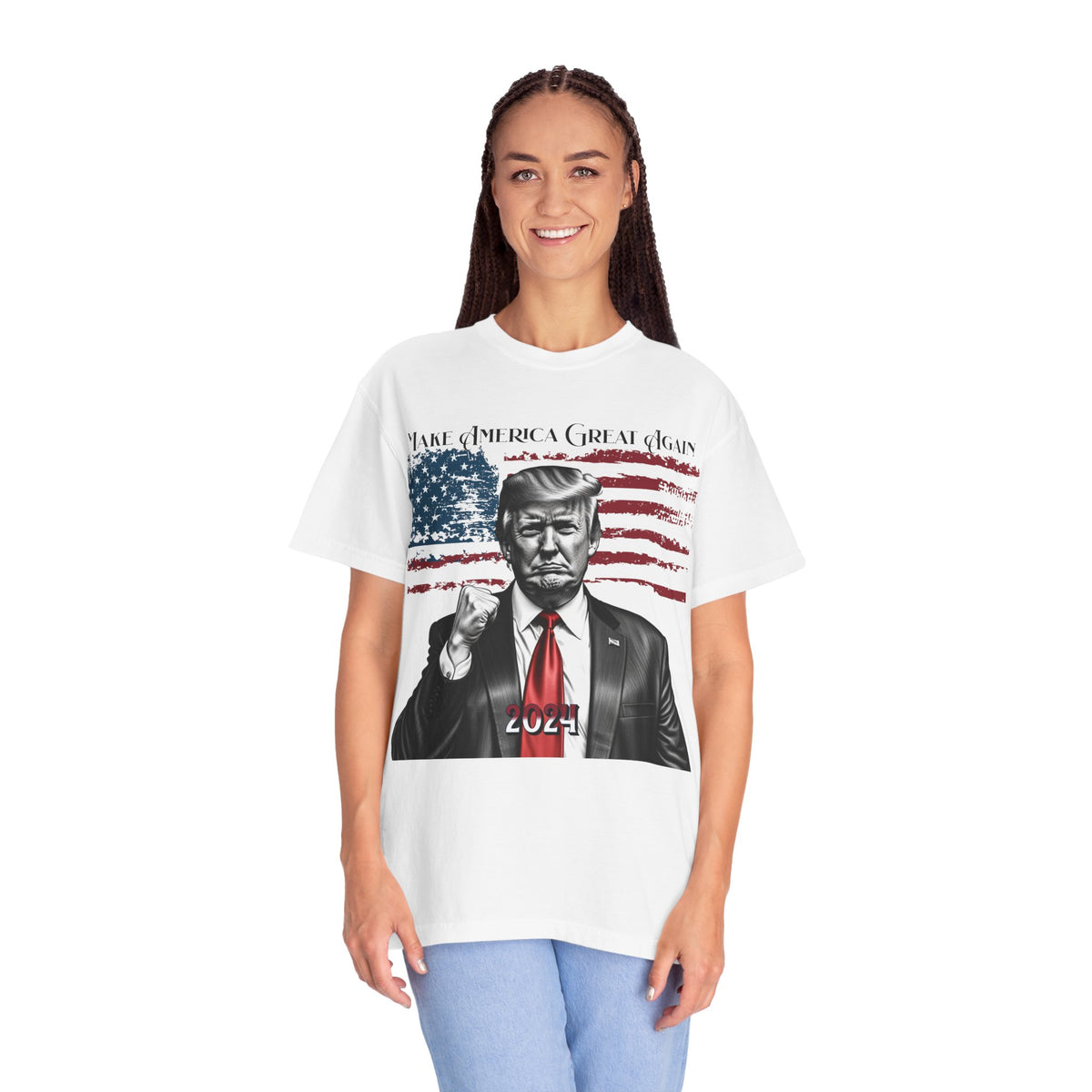 Patriotic 2024 Political Graphic T-Shirt — 'Make America Great Again' Design