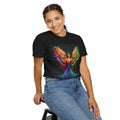 Phoenix Paint Splash T-Shirt — Vibrant Rainbow Bird Graphic Tee