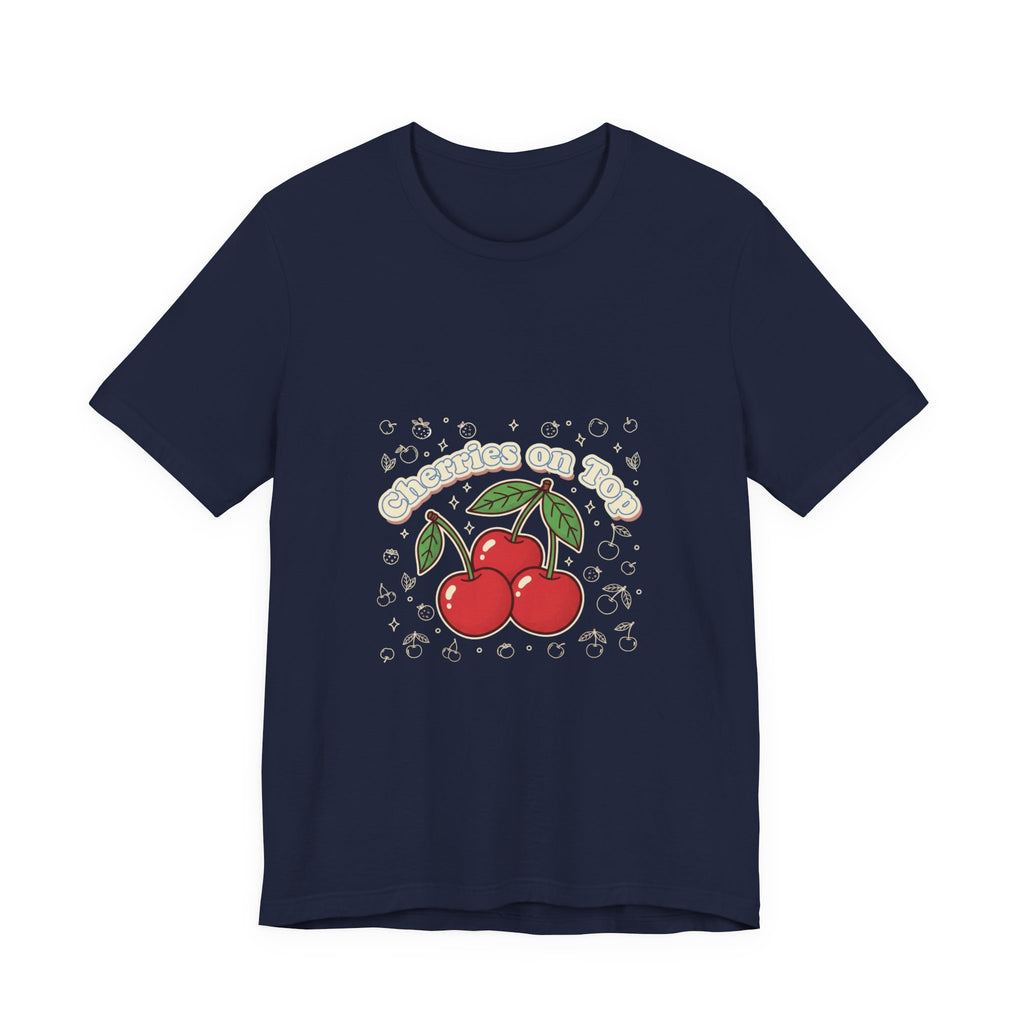 Cherries on Top Tee | Cherry Design Shirt, Retro Kawaii Fruit Graphic