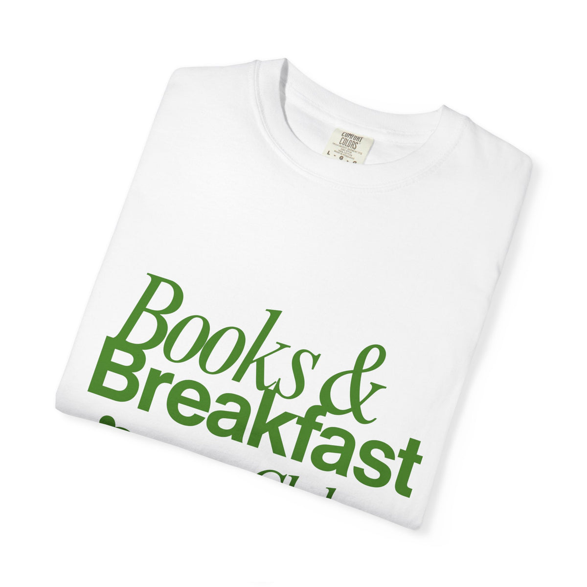 Books & Breakfast Club T-Shirt — Cozy Reading Tea Mug Tee for Book Lovers