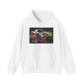 Rainbow Sports Car Hoodie — Colorful Luxury Supercar Graphic Sweatshirt