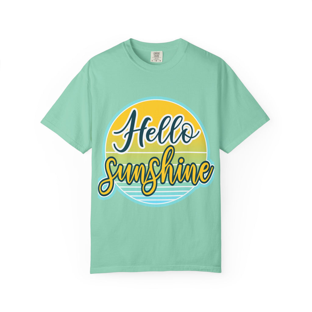 Hello Sunshine T-Shirt — Retro Sun Graphic Tee for Bright, Sunny Vibes