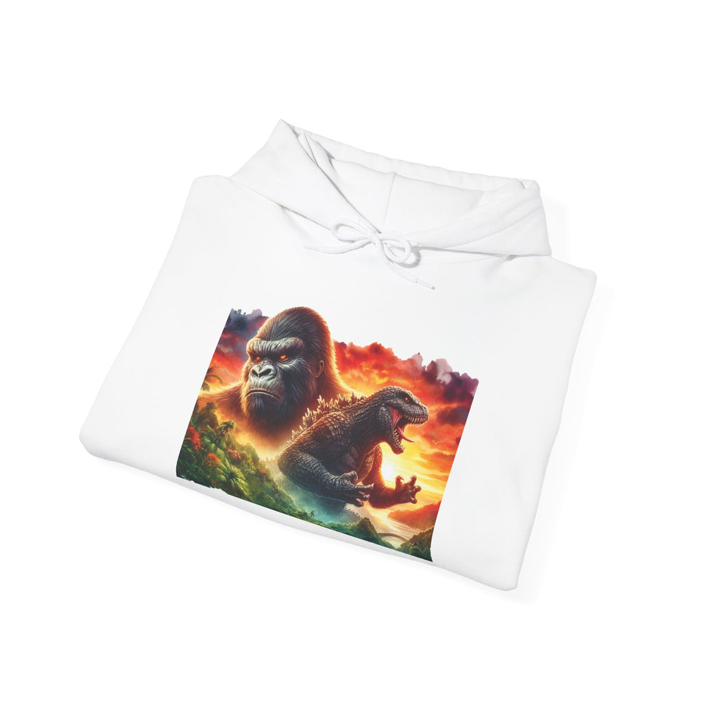 Godzilla vs. King Kong Graphic Hoodie — Retro Monster Battle Design