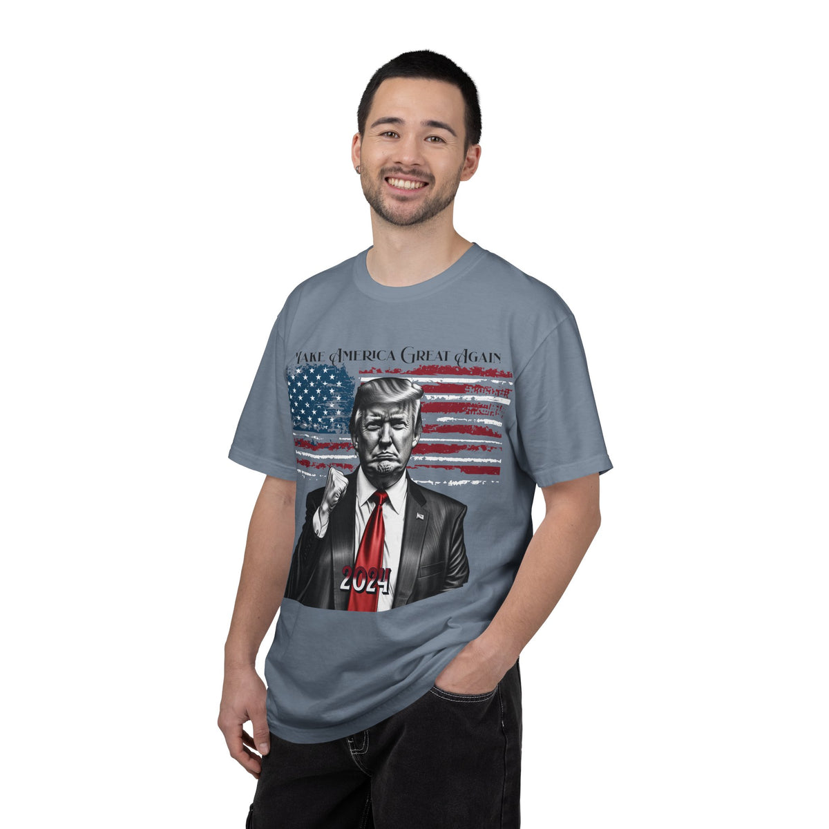 Patriotic 2024 Political Graphic T-Shirt — 'Make America Great Again' Design