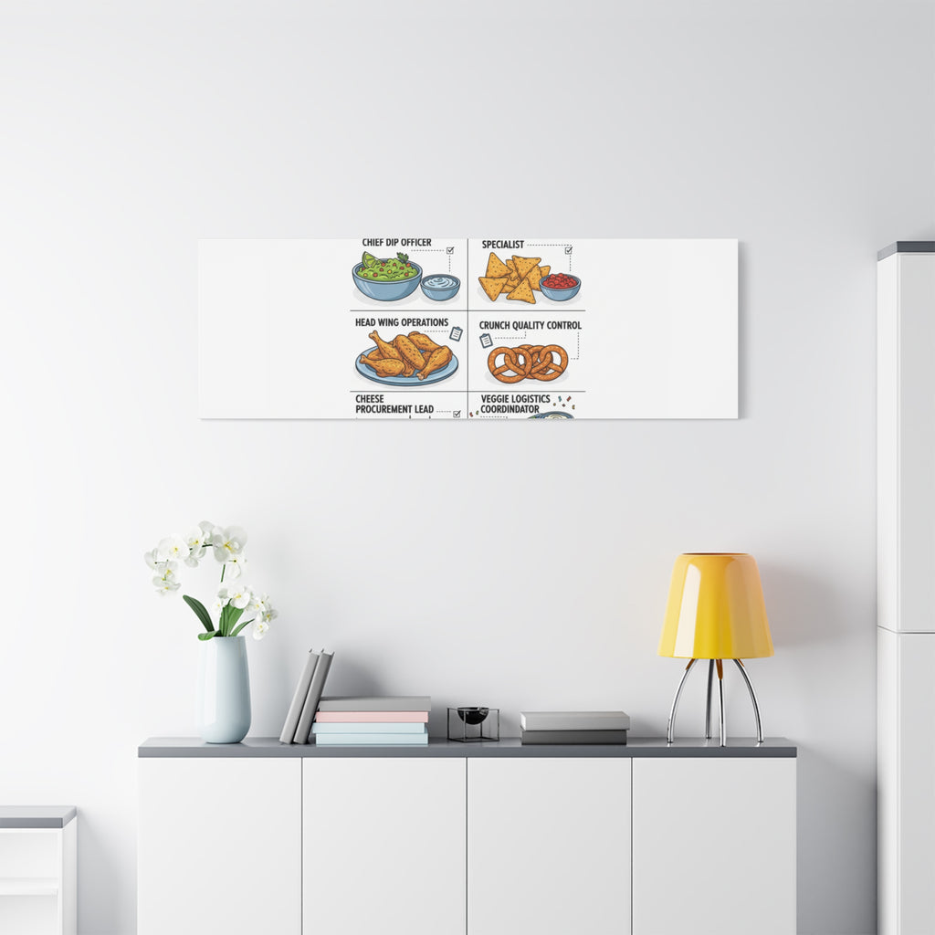 Game Day Snack Logistics Canvas, Dip Strategist Poster | Game Day Blueprint