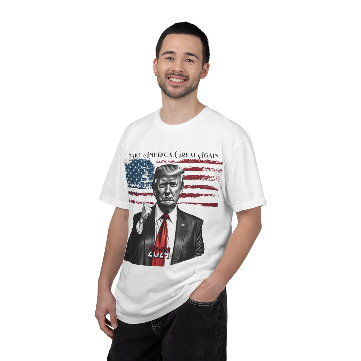 Patriotic 2024 Political Graphic T-Shirt — 'Make America Great Again' Design