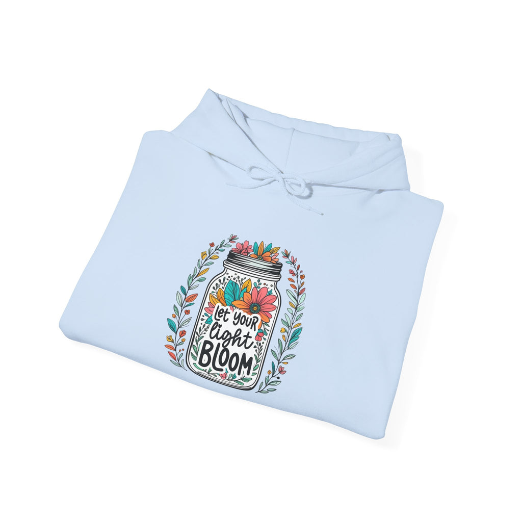 Bloom Jar Hoodie – "Let Your Heart Bloom" Floral Mason Jar Sweatshirt
