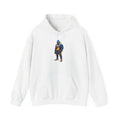 Street Style Hoodie with Blue & Gold Basketball Player Graphic