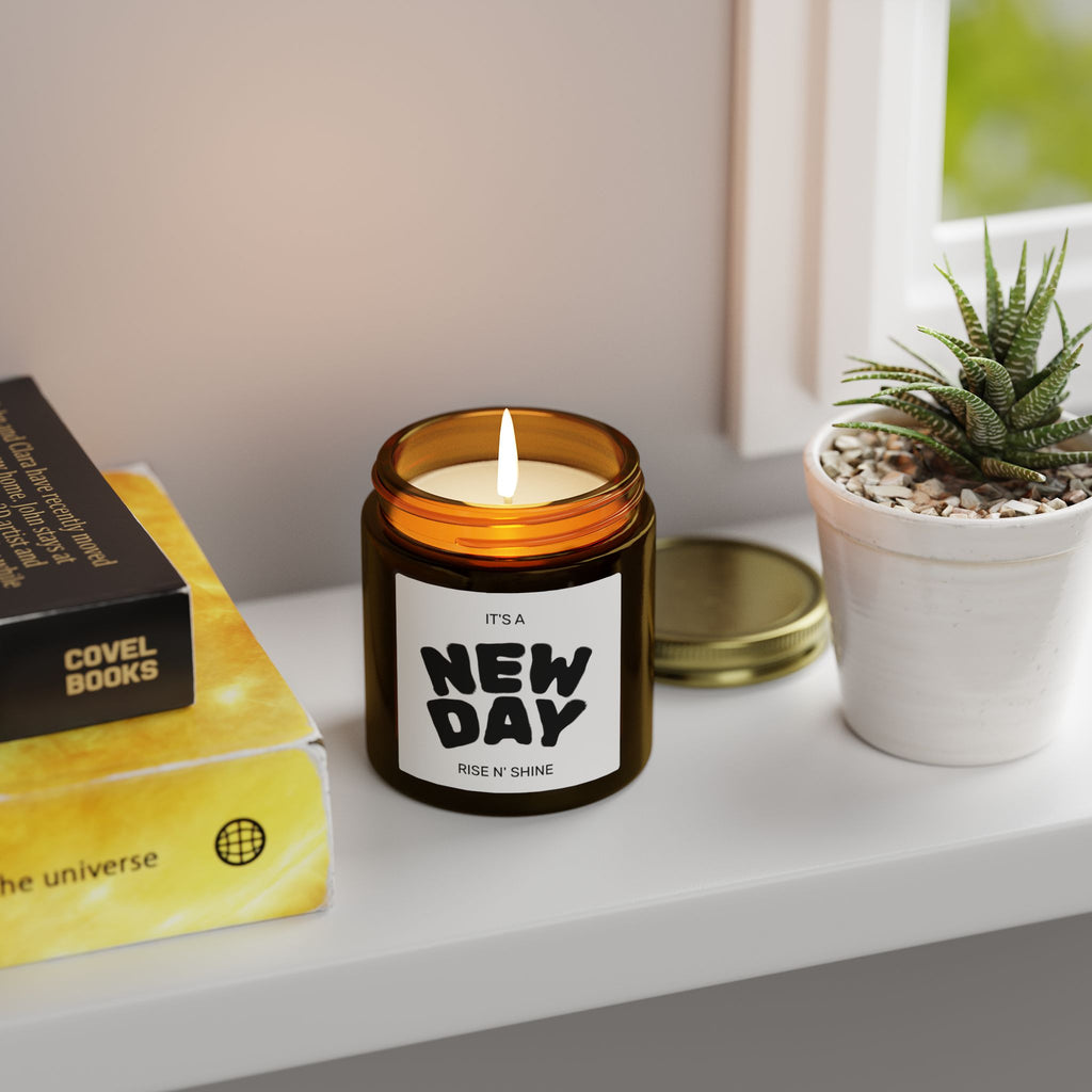 New Day Scented Candle — Coconut Apricot Wax (4oz & 9oz)