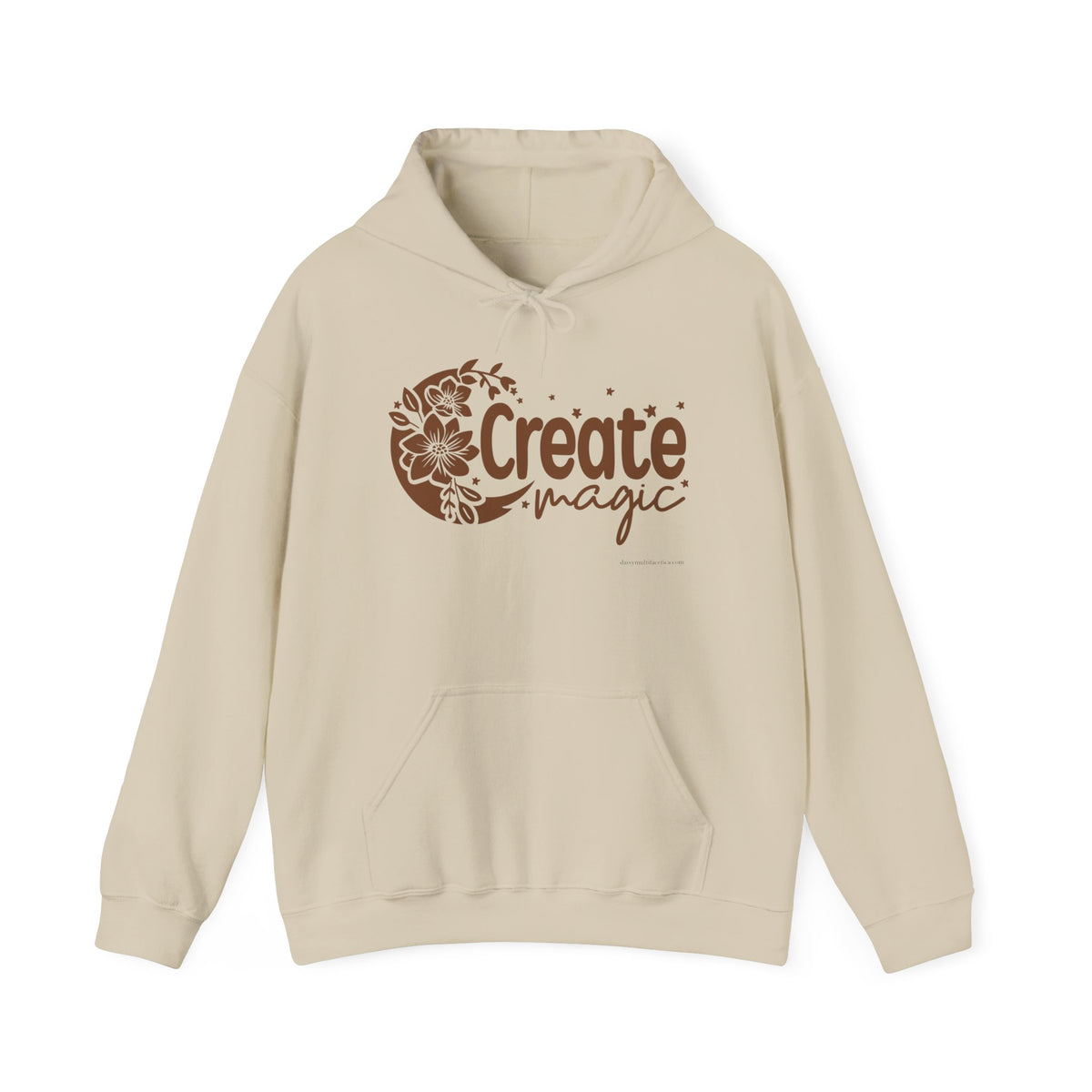 Create Magic Hoodie — Inspirational Floral Graphic Hooded Sweatshirt