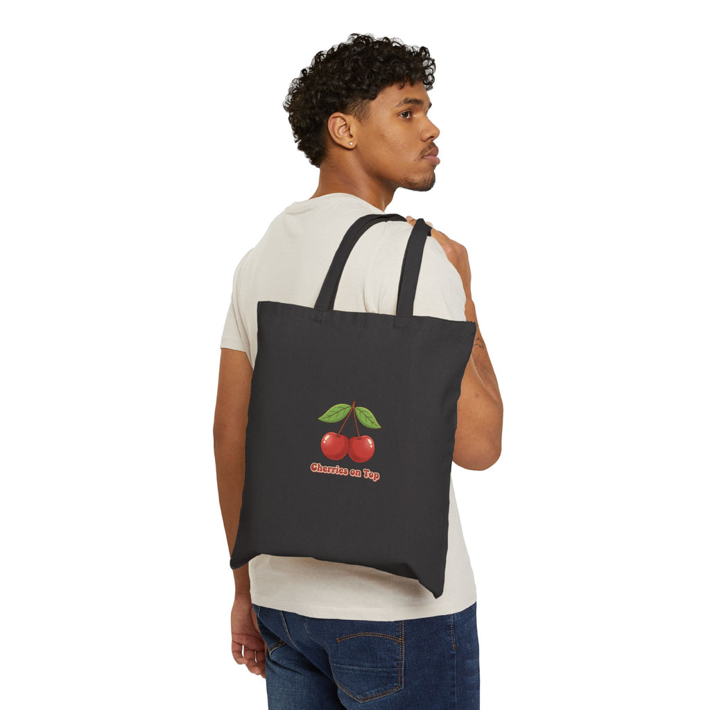 Cherry Design Tote, Vintage Kawaii Fruit Print
