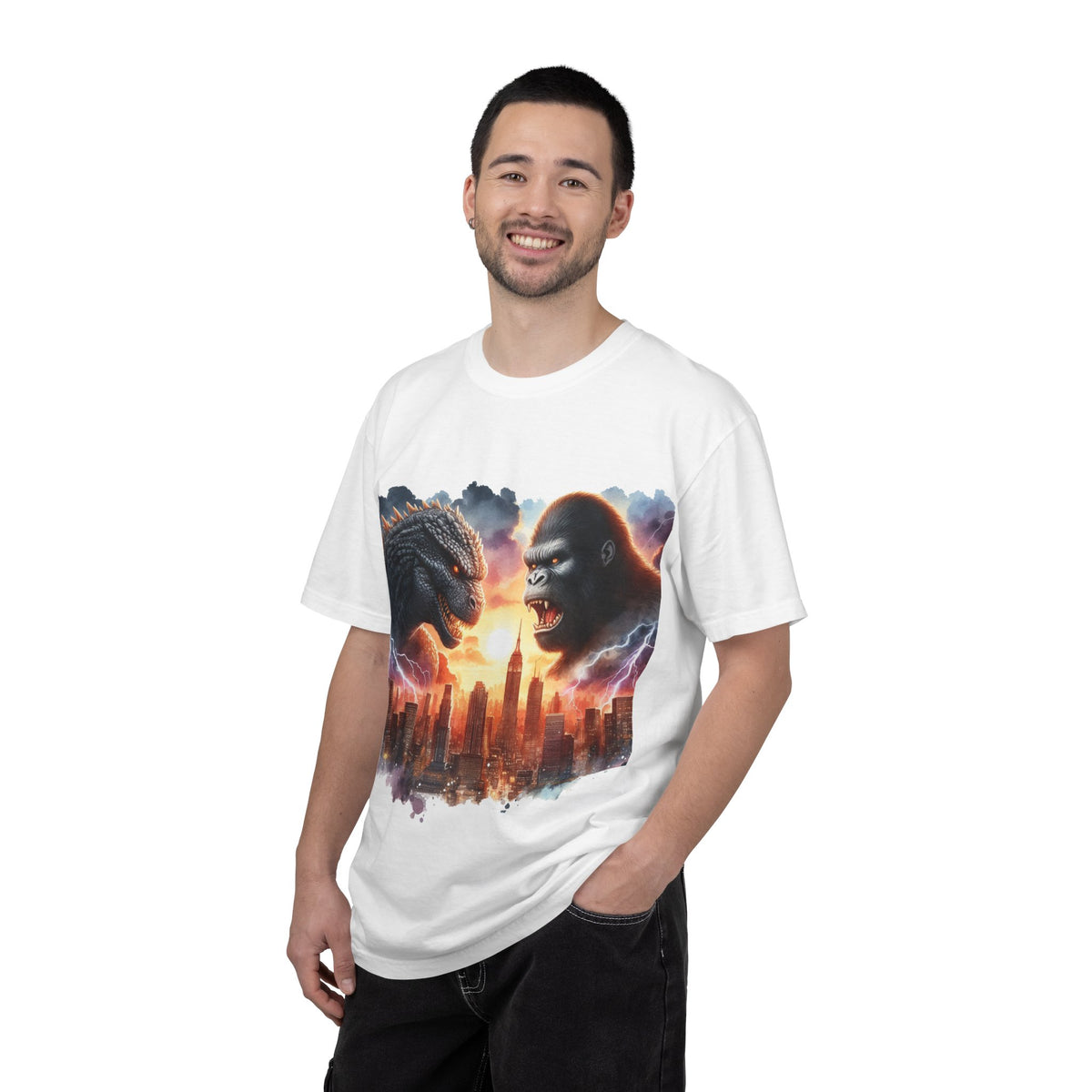 Kaiju Showdown T-Shirt — Godzilla vs King Kong City Battle Graphic Tee
