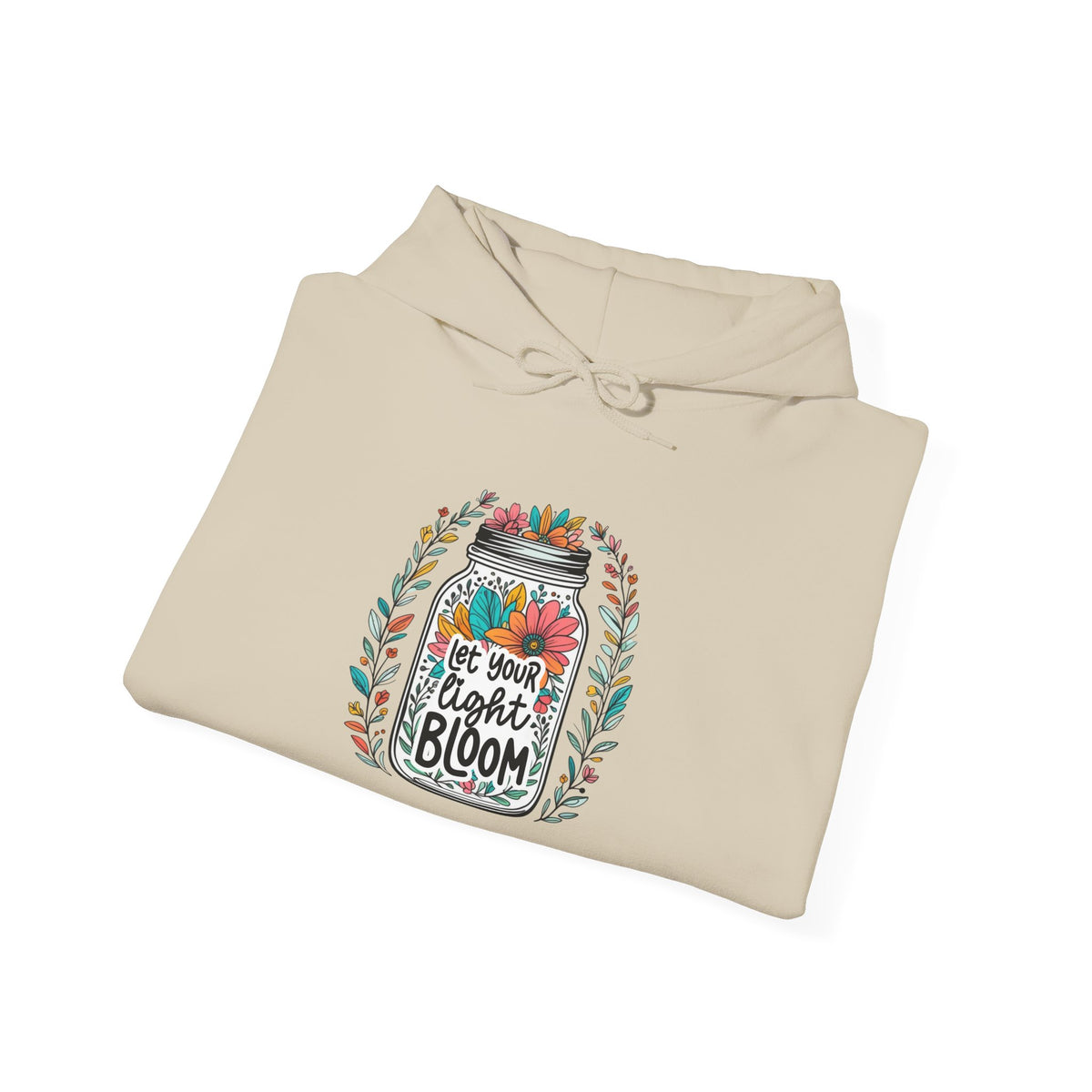 Bloom Jar Hoodie – "Let Your Heart Bloom" Floral Mason Jar Sweatshirt