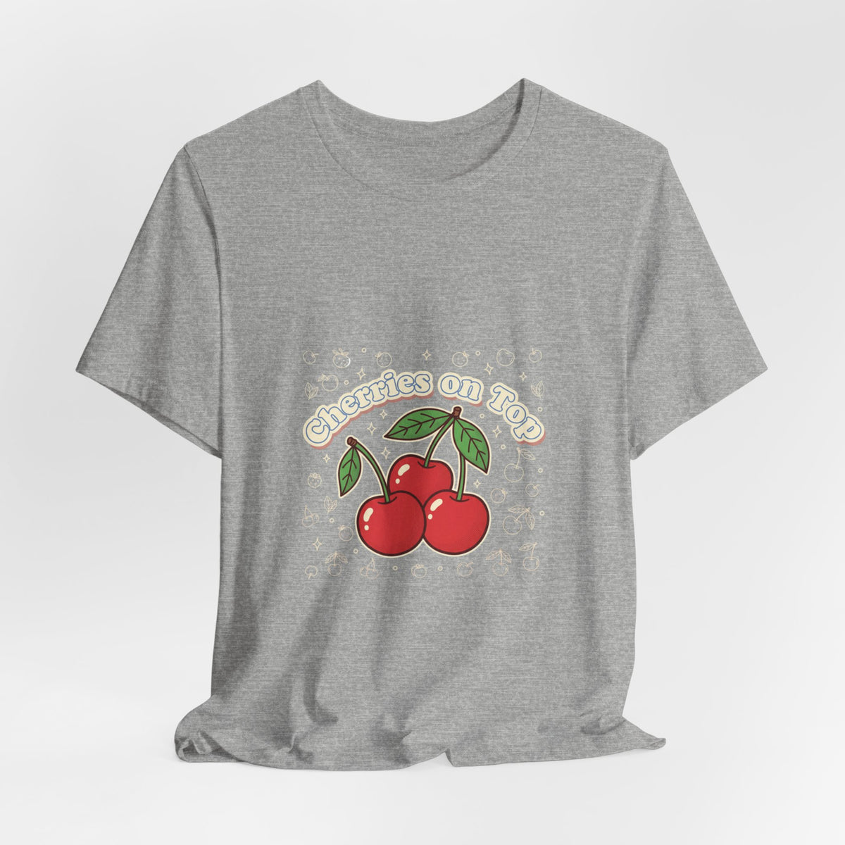 Cherries on Top Tee | Cherry Design Shirt, Retro Kawaii Fruit Graphic