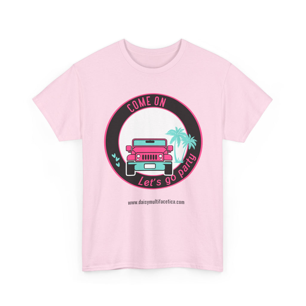 Jeep Beach Party Tee – “Come On Let’s Go Party” Retro Palm Graphic T-Shirt