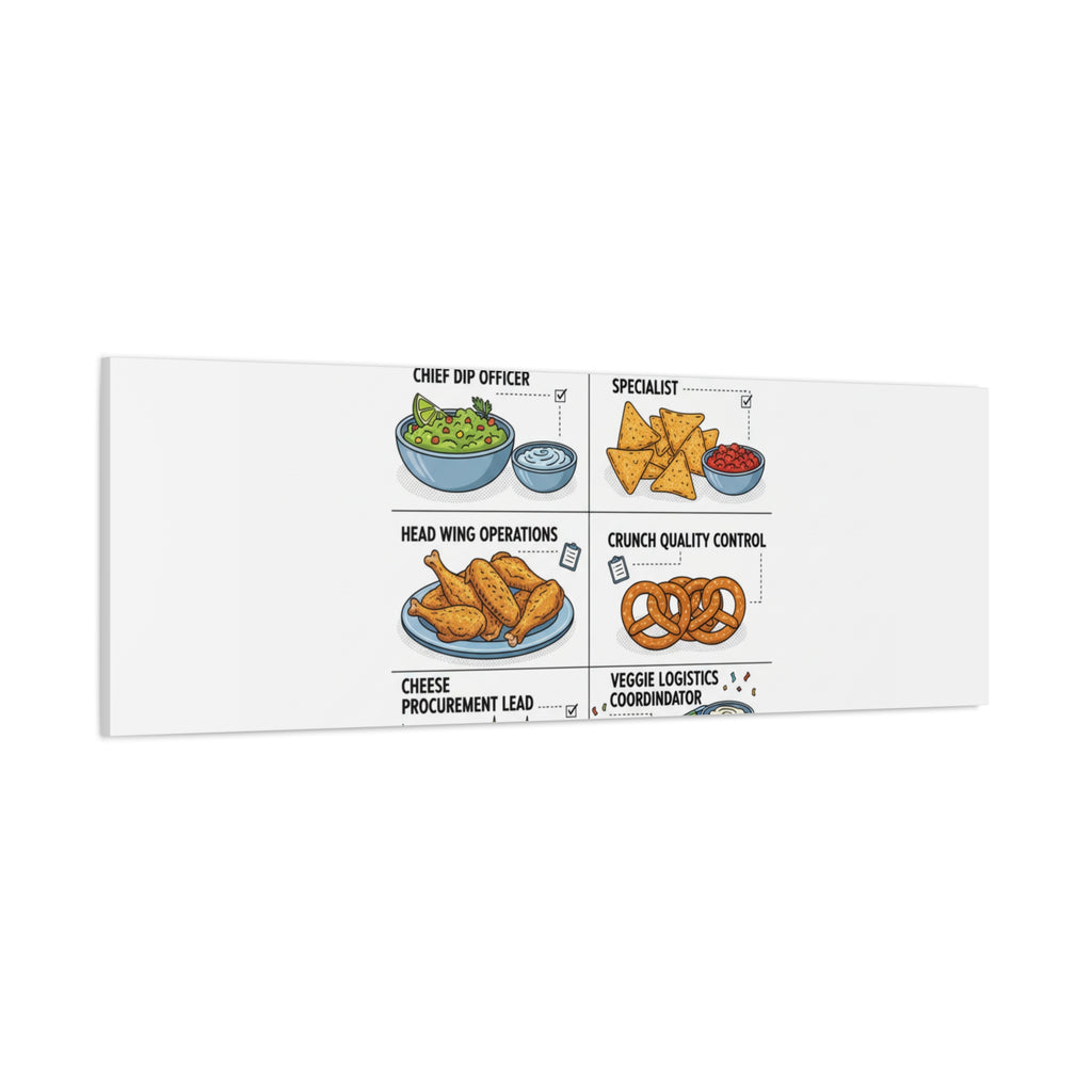 Game Day Snack Logistics Canvas, Dip Strategist Poster | Game Day Blueprint