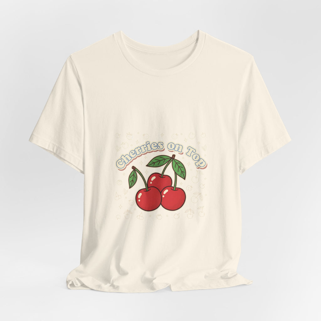 Cherries on Top Tee | Cherry Design Shirt, Retro Kawaii Fruit Graphic