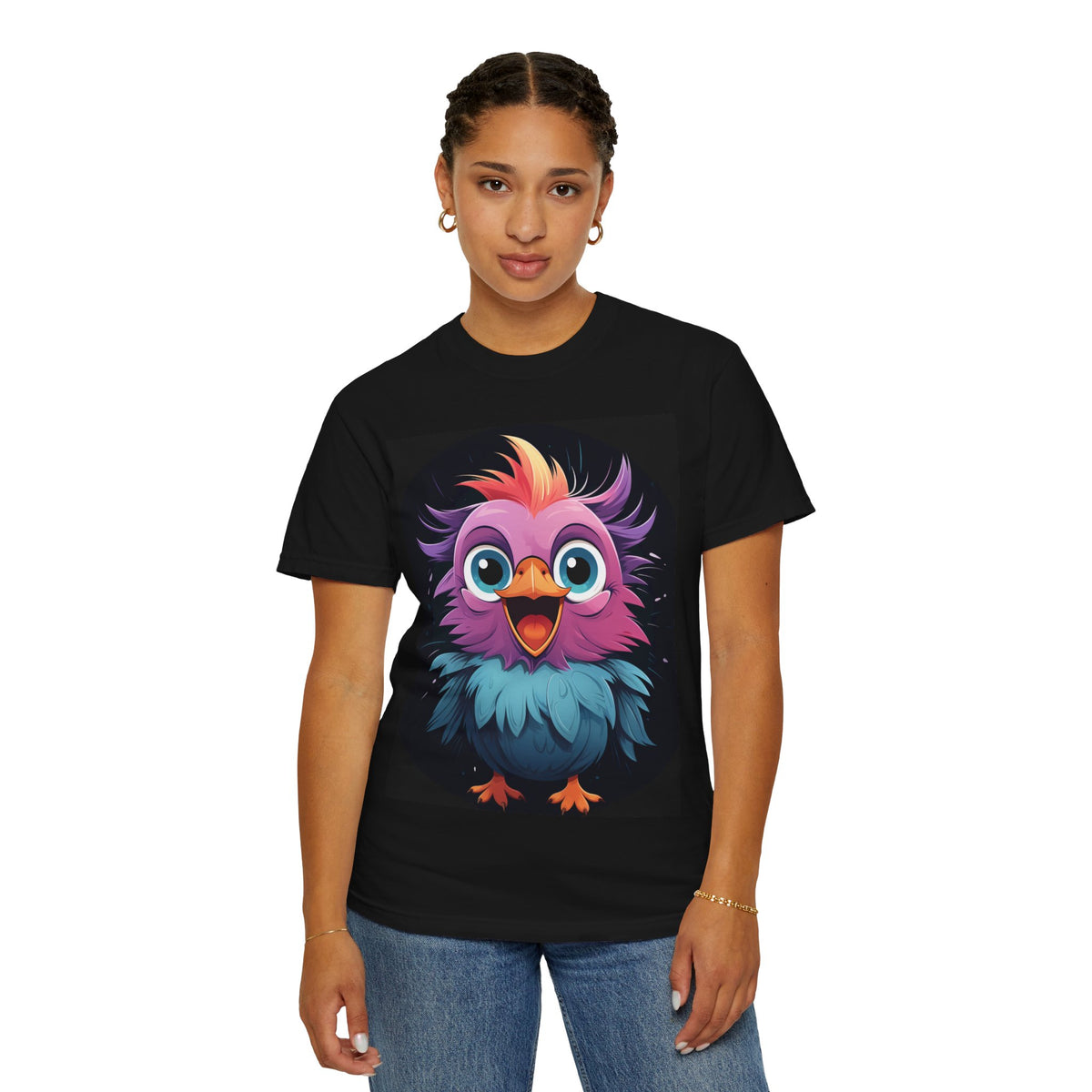 Cute Colorful Bird T-Shirt – Happy Cartoon Hatchling Tee