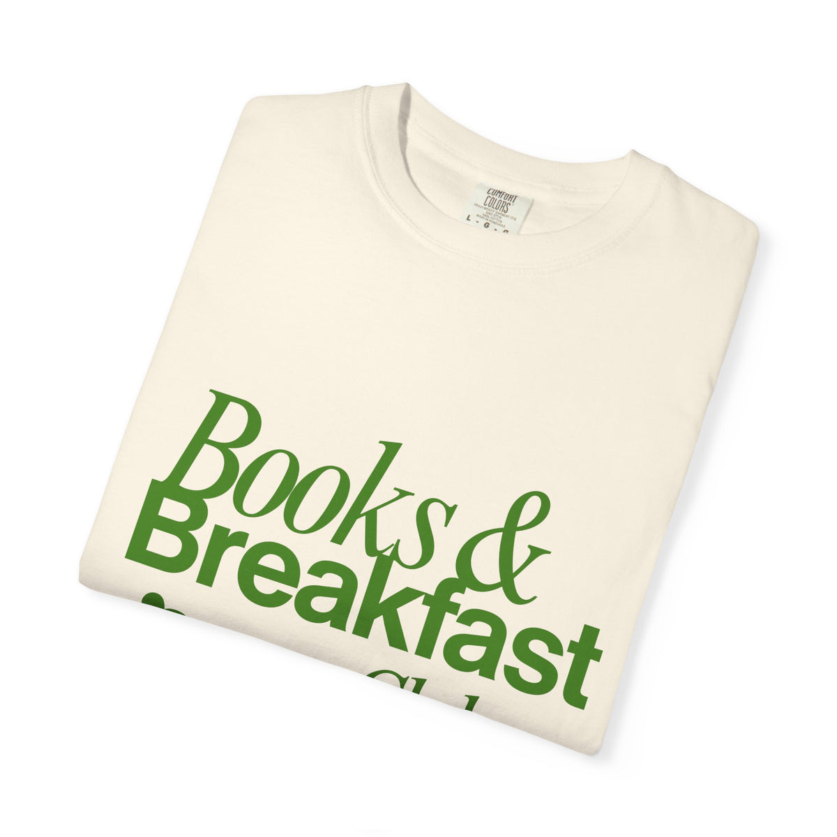 Books & Breakfast Club T-Shirt — Cozy Reading Tea Mug Tee for Book Lovers