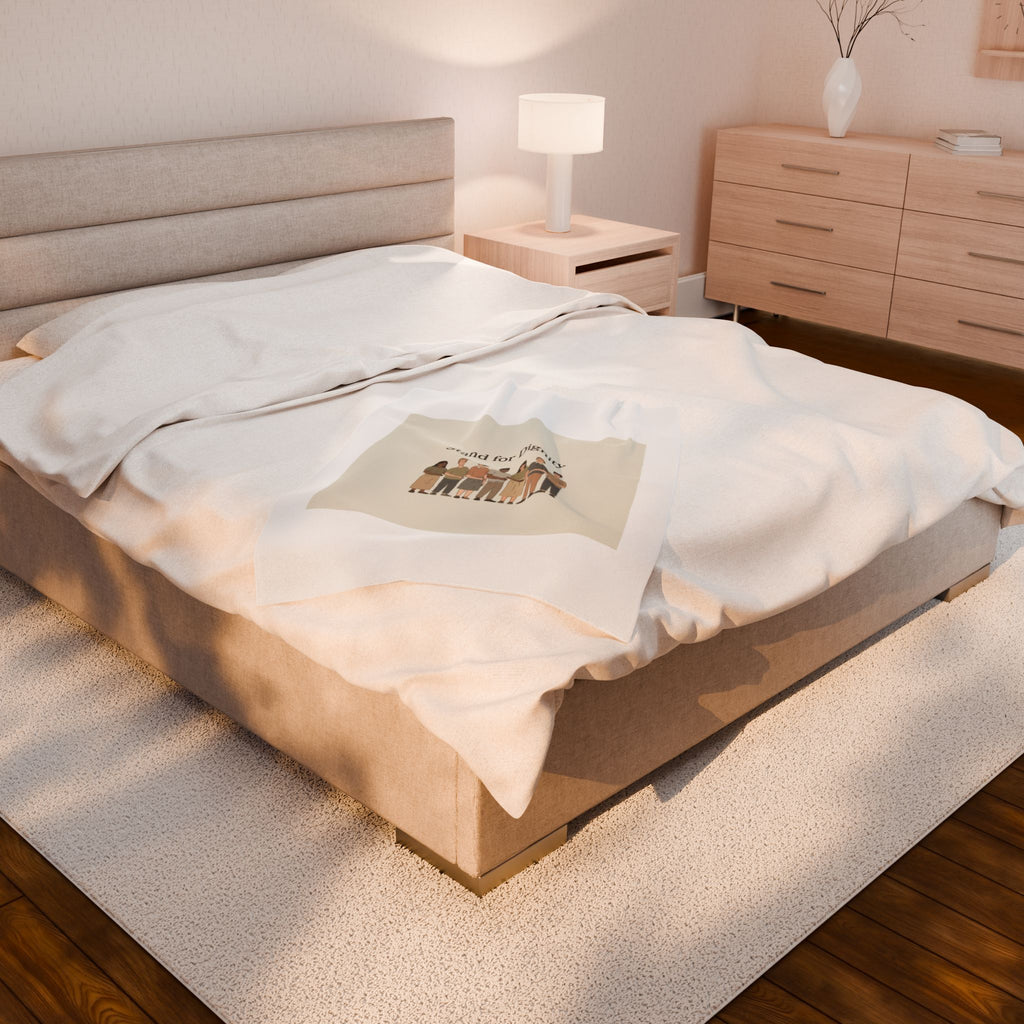 Stand for Dignity Velveteen Plush Blanket | Unity, Human Dignity, Inclusive Design