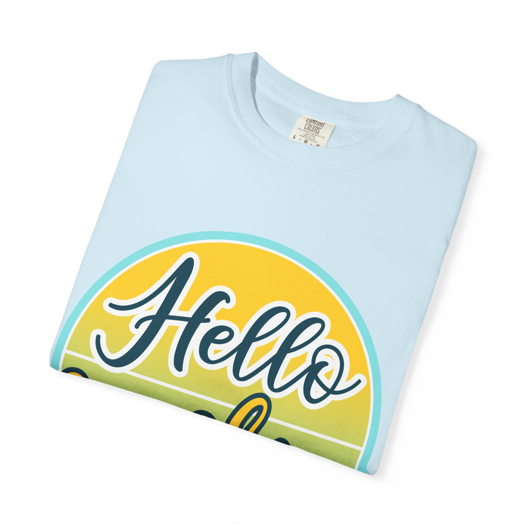 Hello Sunshine T-Shirt — Retro Sun Graphic Tee for Bright, Sunny Vibes