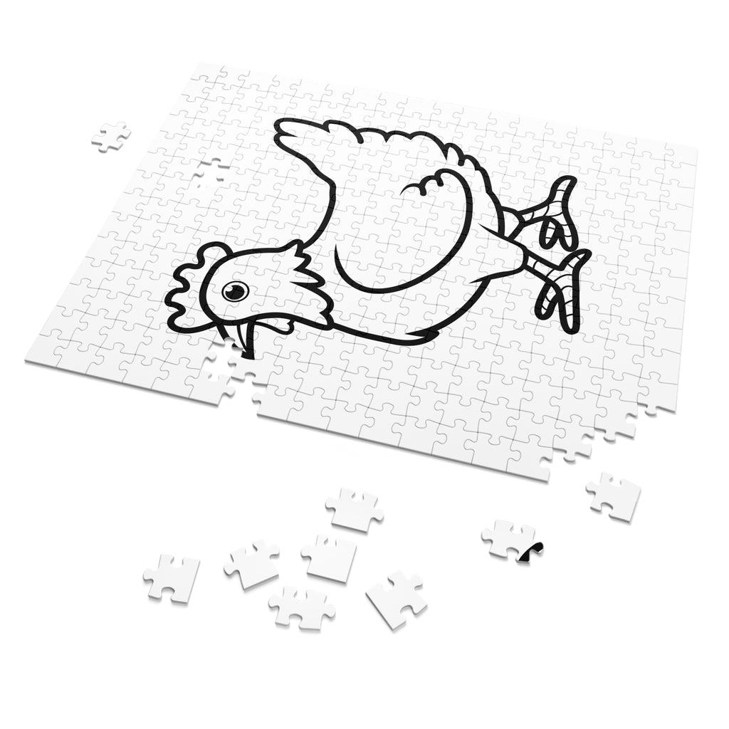 Chicken Coloring Jigsaw Puzzle with Tin — Kids Activity & Travel Puzzle