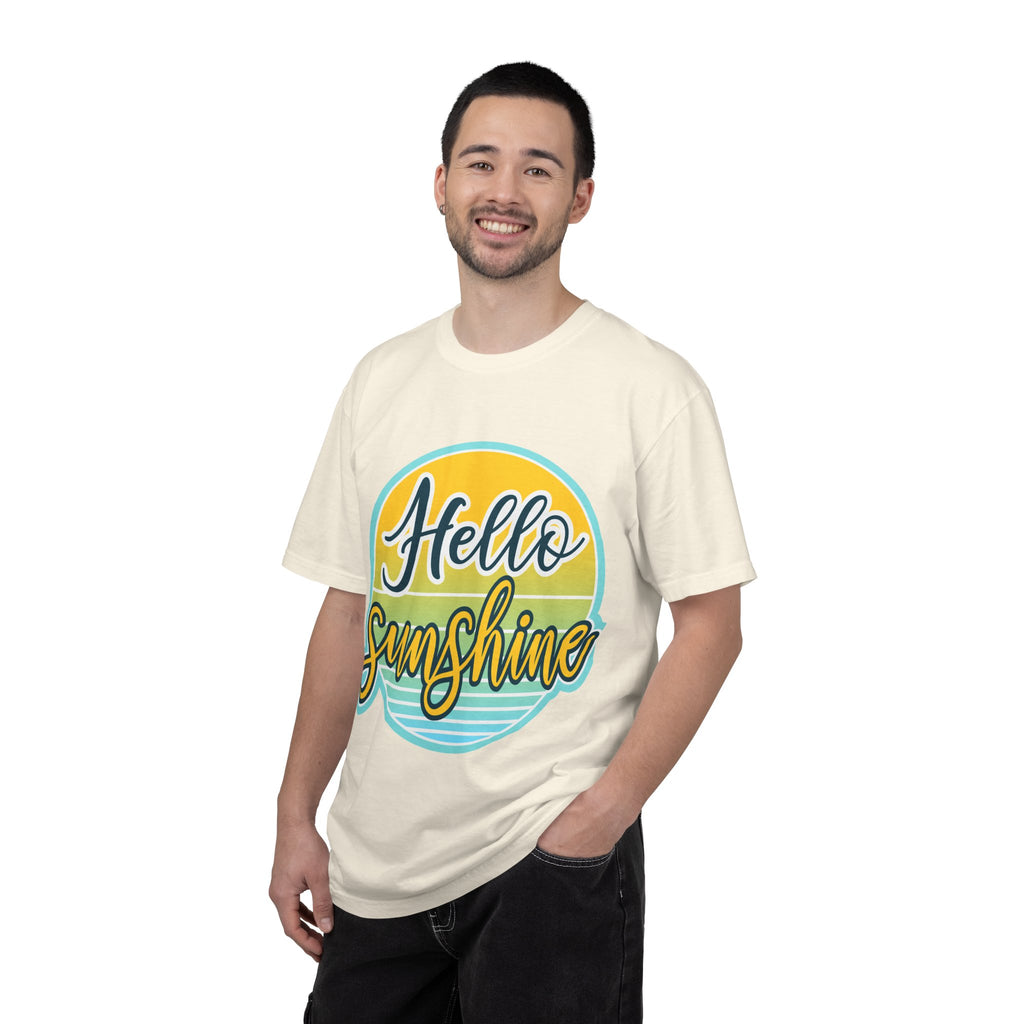 Hello Sunshine T-Shirt — Retro Sun Graphic Tee for Bright, Sunny Vibes