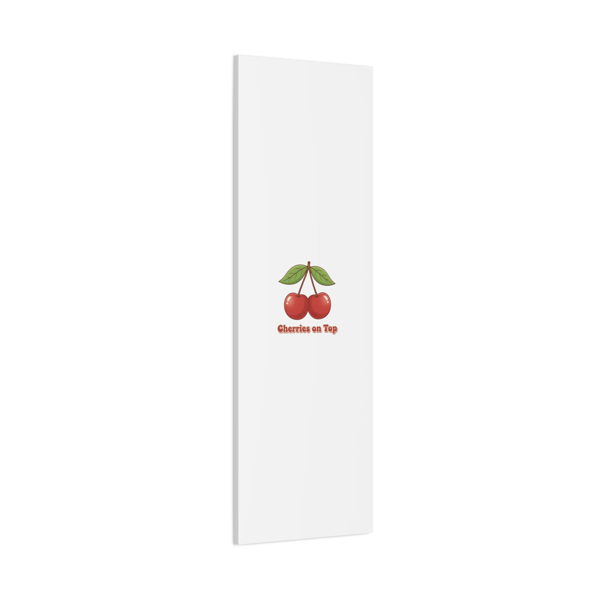 Cherry Illustration Canvas, vintage cherry fruit motif | kawaii retro wall art