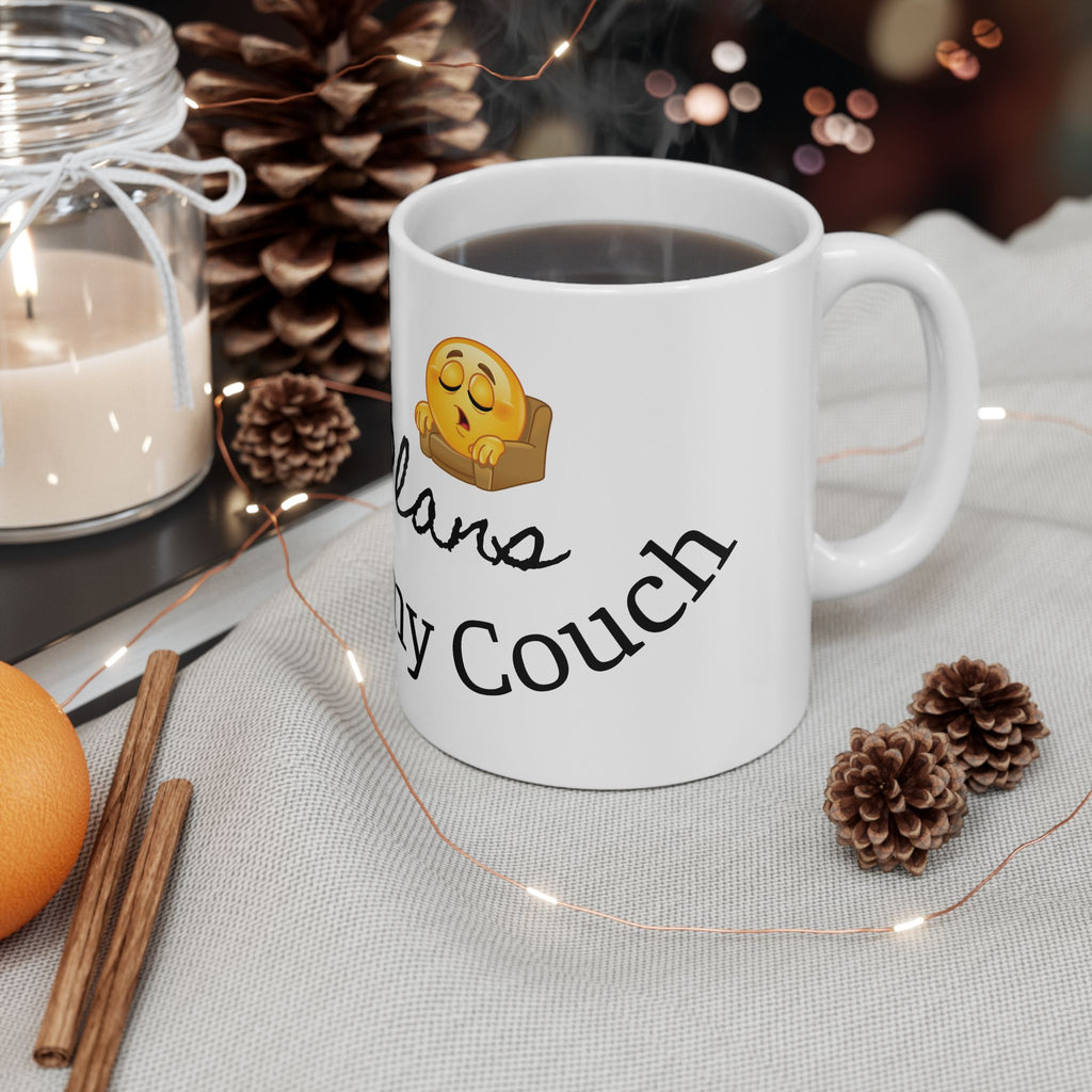 Ceramic Mug - "I Have Plans Wit My Corgi" Cute Dog Emoji Coffee Cup (11oz & 15oz)