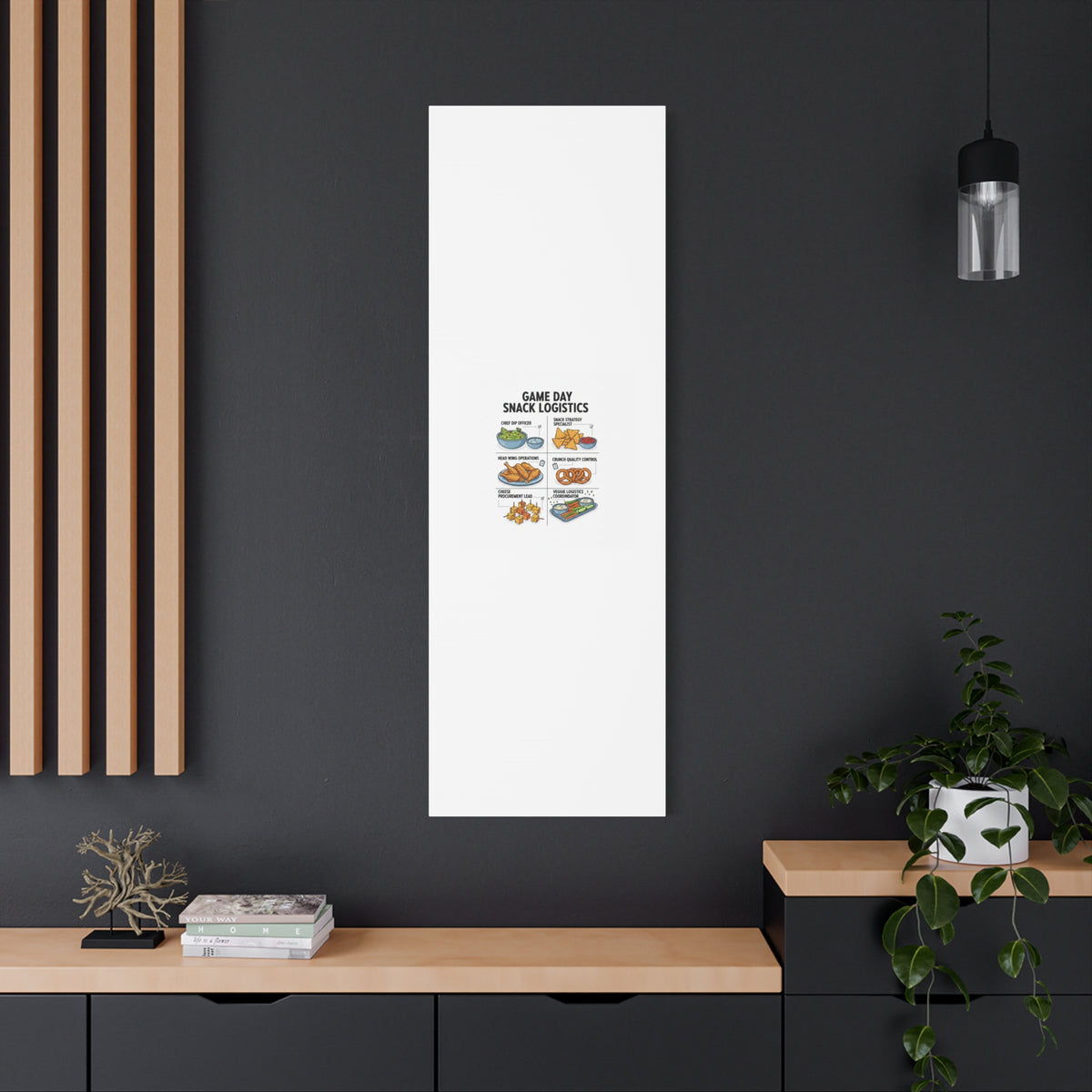 Game Day Snack Logistics Canvas, Dip Strategist Poster | Game Day Blueprint