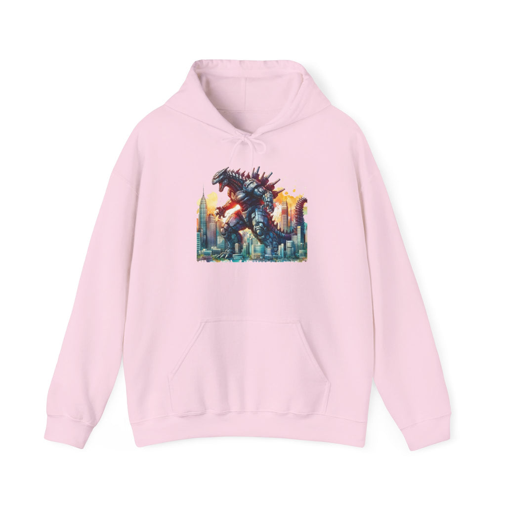 Godzilla Cityscape Hoodie – Retro Monster Graphic Pullover