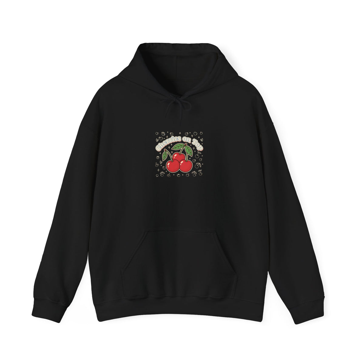 Cherry Graphic Hoodie | vintage cherry design, kawaii fruit print