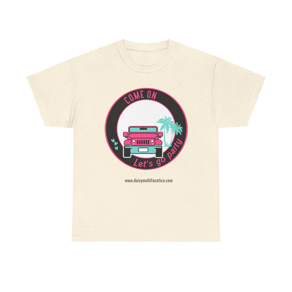 Jeep Beach Party Tee – “Come On Let’s Go Party” Retro Palm Graphic T-Shirt