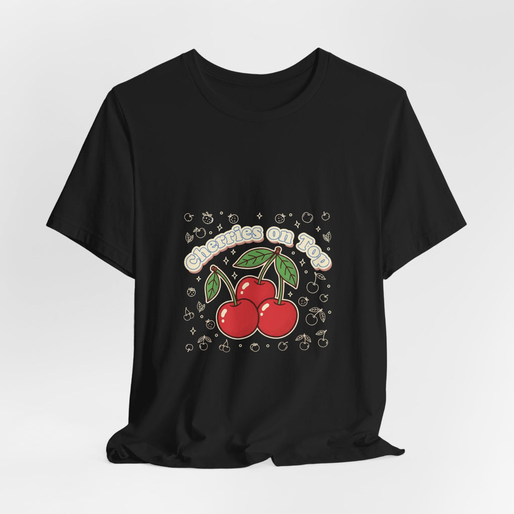 Cherries on Top Tee | Cherry Design Shirt, Retro Kawaii Fruit Graphic
