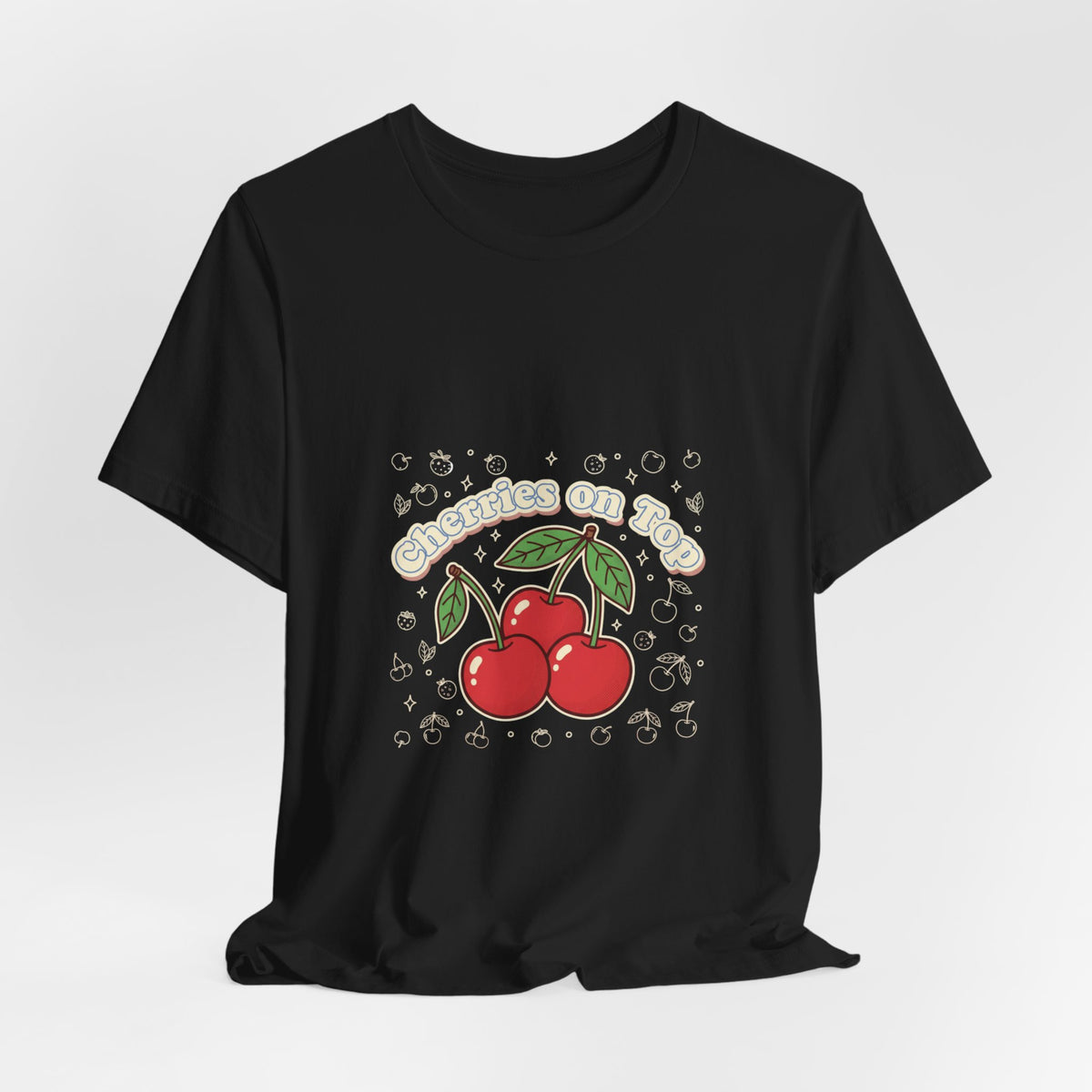 Cherries on Top Tee | Cherry Design Shirt, Retro Kawaii Fruit Graphic
