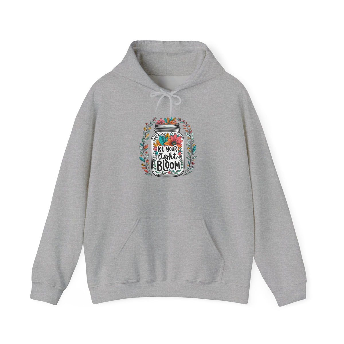 Bloom Jar Hoodie – "Let Your Heart Bloom" Floral Mason Jar Sweatshirt