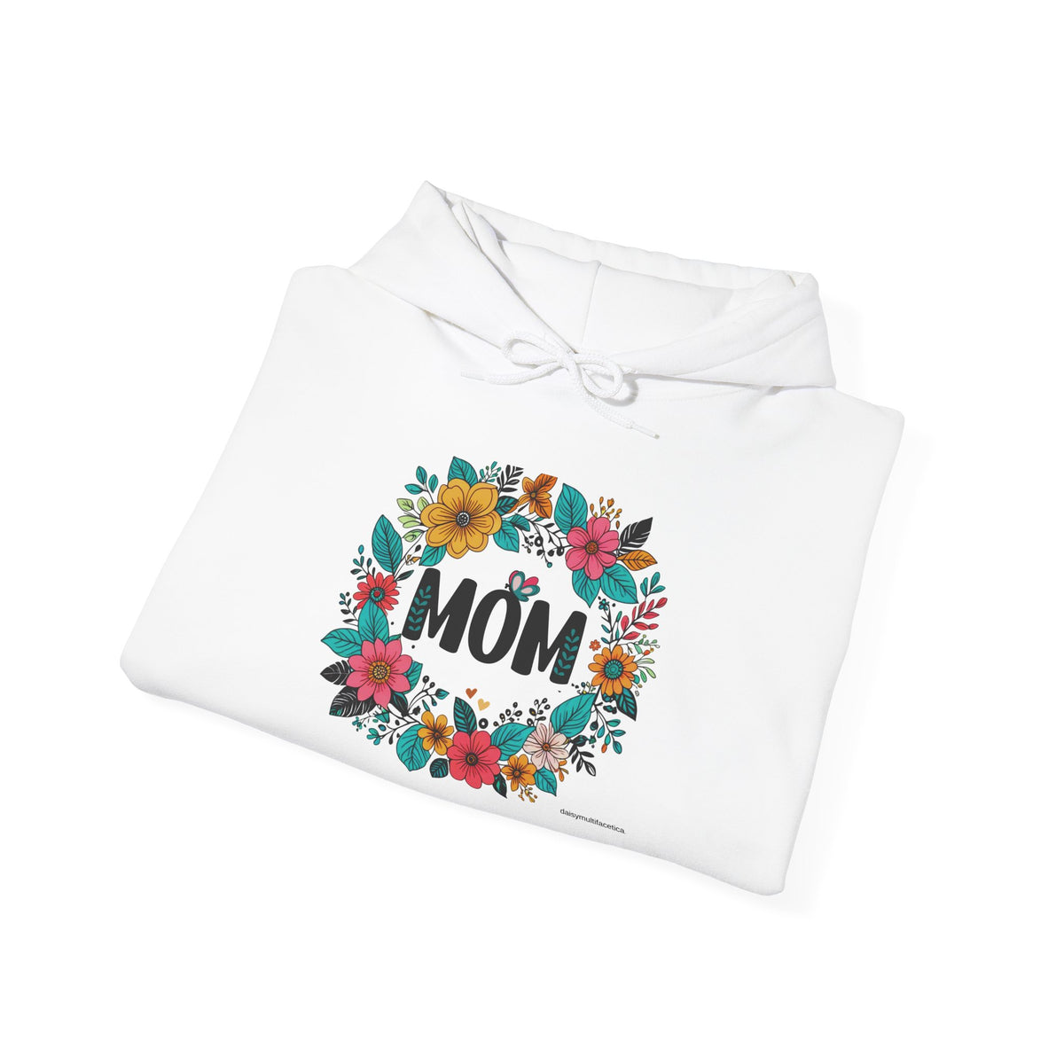 Mom Floral Wreath Hoodie – Mother's Day Cozy Pullover