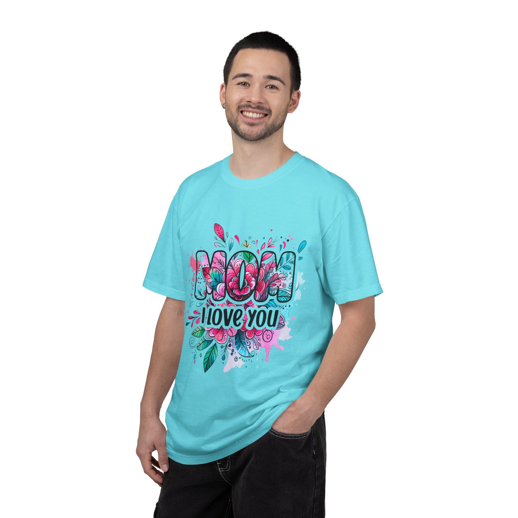 Mom I Love You Floral Watercolor T-Shirt — Mother's Day Gift
