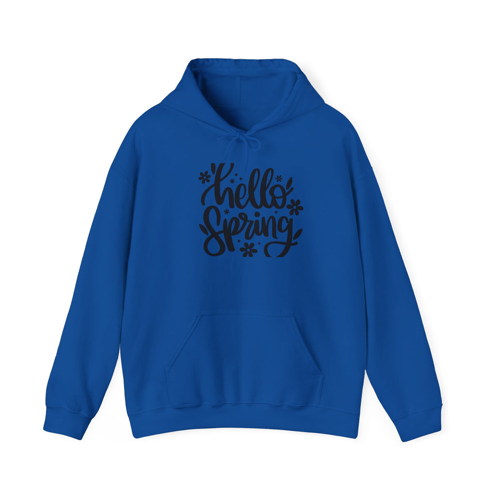 Hello Spring Hoodie - Floral Script Springtime Pullover
