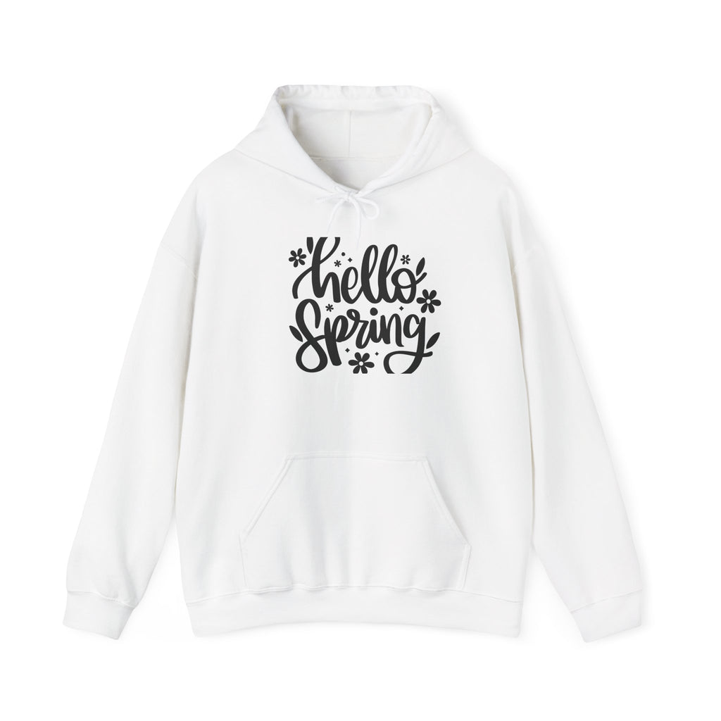 Hello Spring Hoodie - Floral Script Springtime Pullover