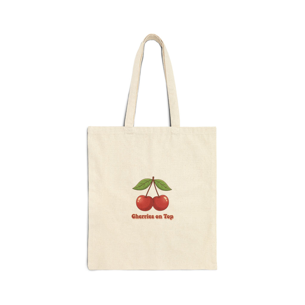 Cherry Design Tote, Vintage Kawaii Fruit Print